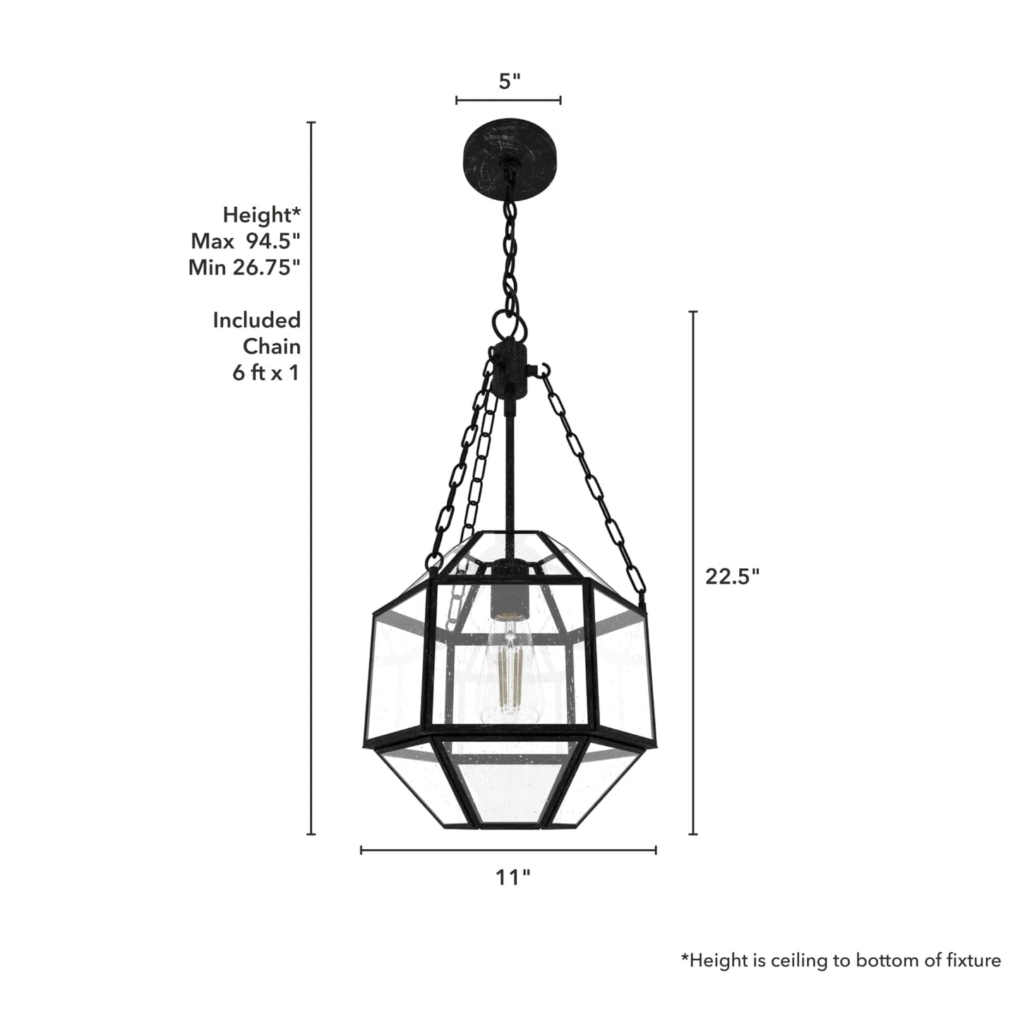 19363_4_indria_1_light_pendant_11_inch-rustic_iron-dimensiongraphic