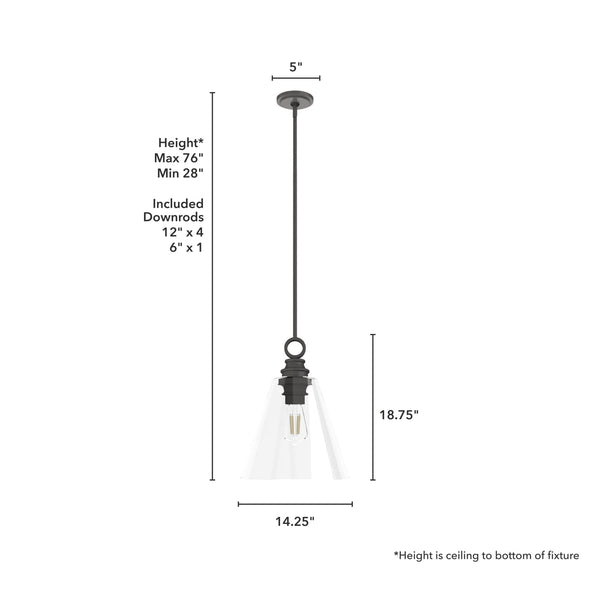 19441_4_klein_1_light_glass_pendant_14_inch-noble_bronze-dimensiongraphic