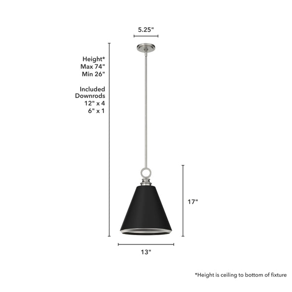 19445_4_klein_1_light_metal_13_inch_pendant-brushed_nickel-dimensiongraphic