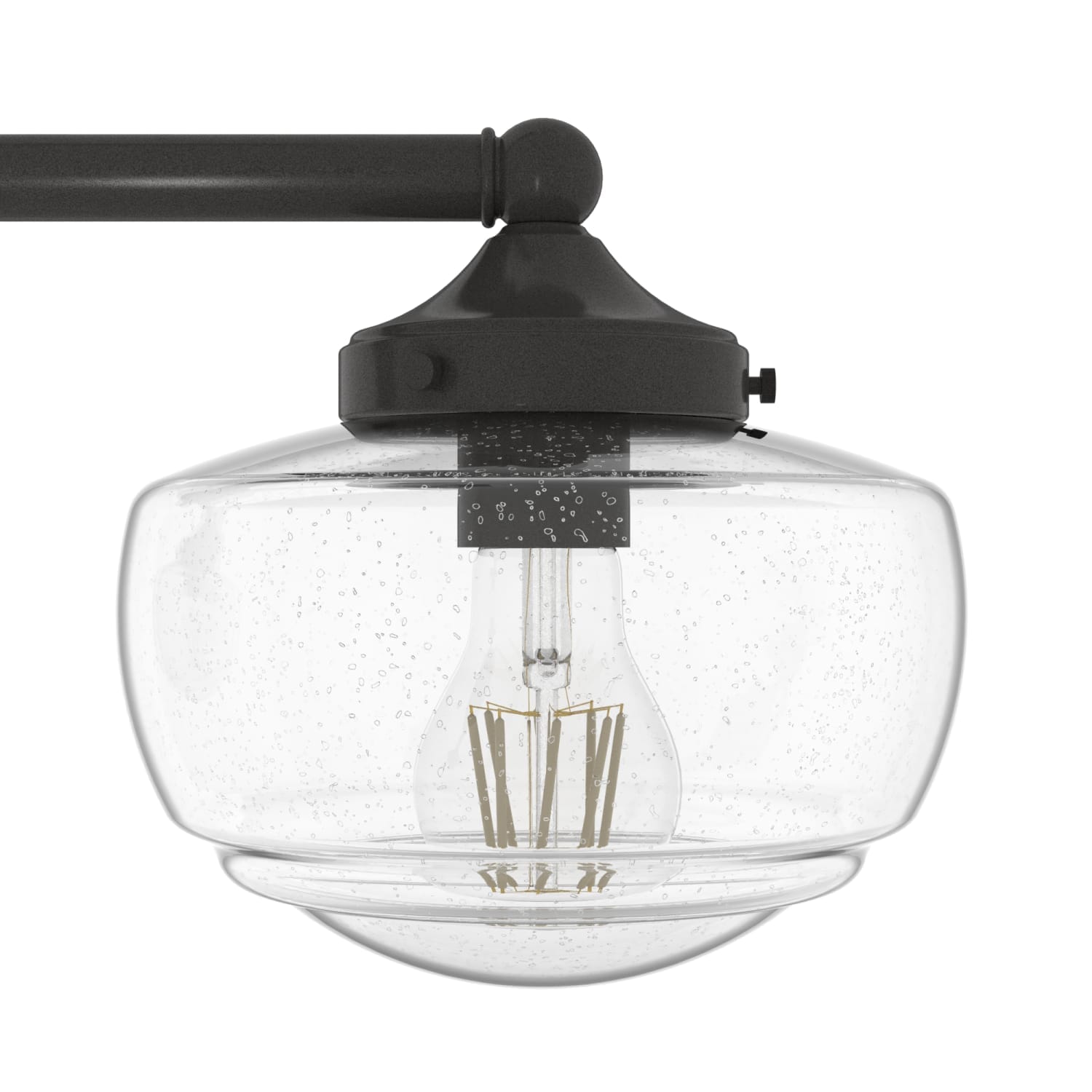 Hunter Saddle Creek Clear Seeded Glass 3 Light Linear Chandelier