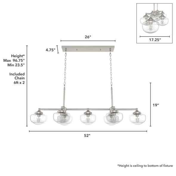 19493_4_saddle_creek_7_light_linear_chandelier-brushed_nickel-dimensiongraphic