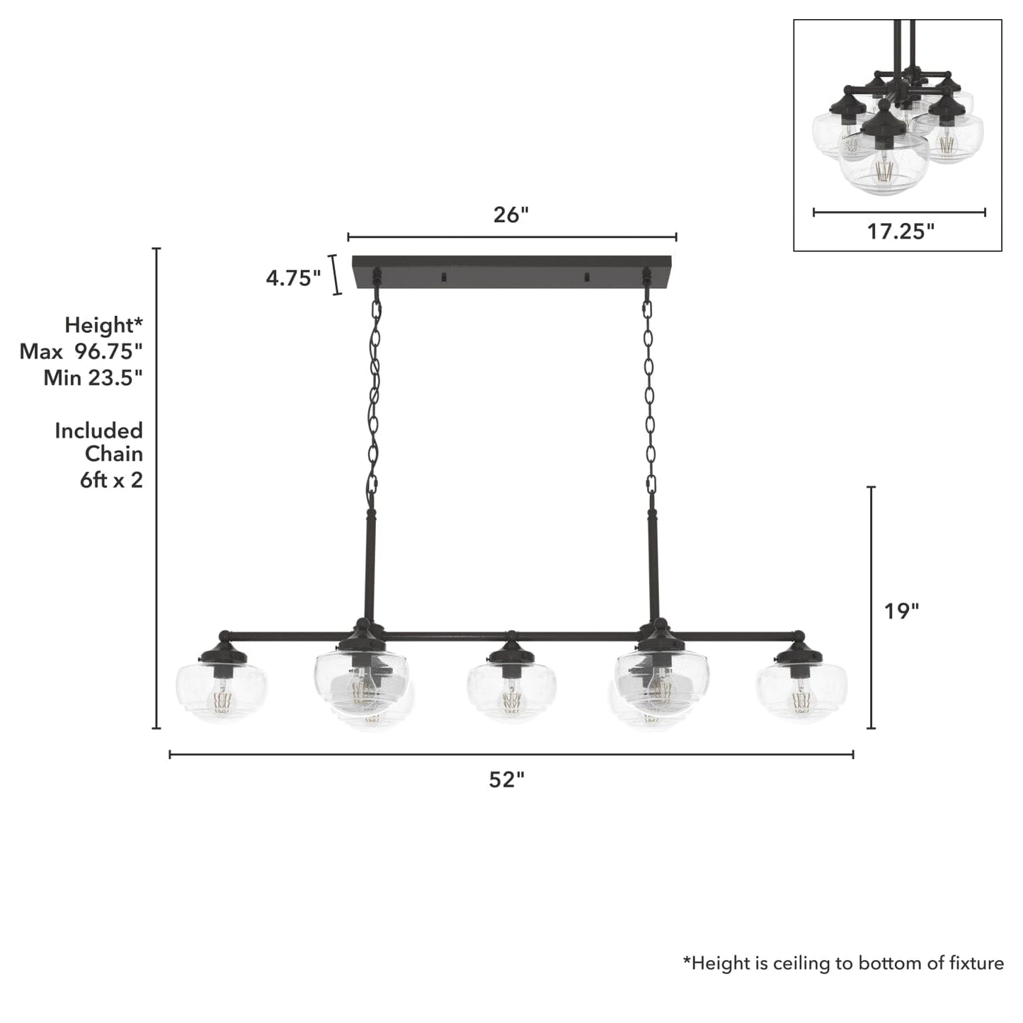19495_4_saddle_creek_clear_seeded_glass_7_light_linear_chandelier-noble_bronze-dimensiongraphic