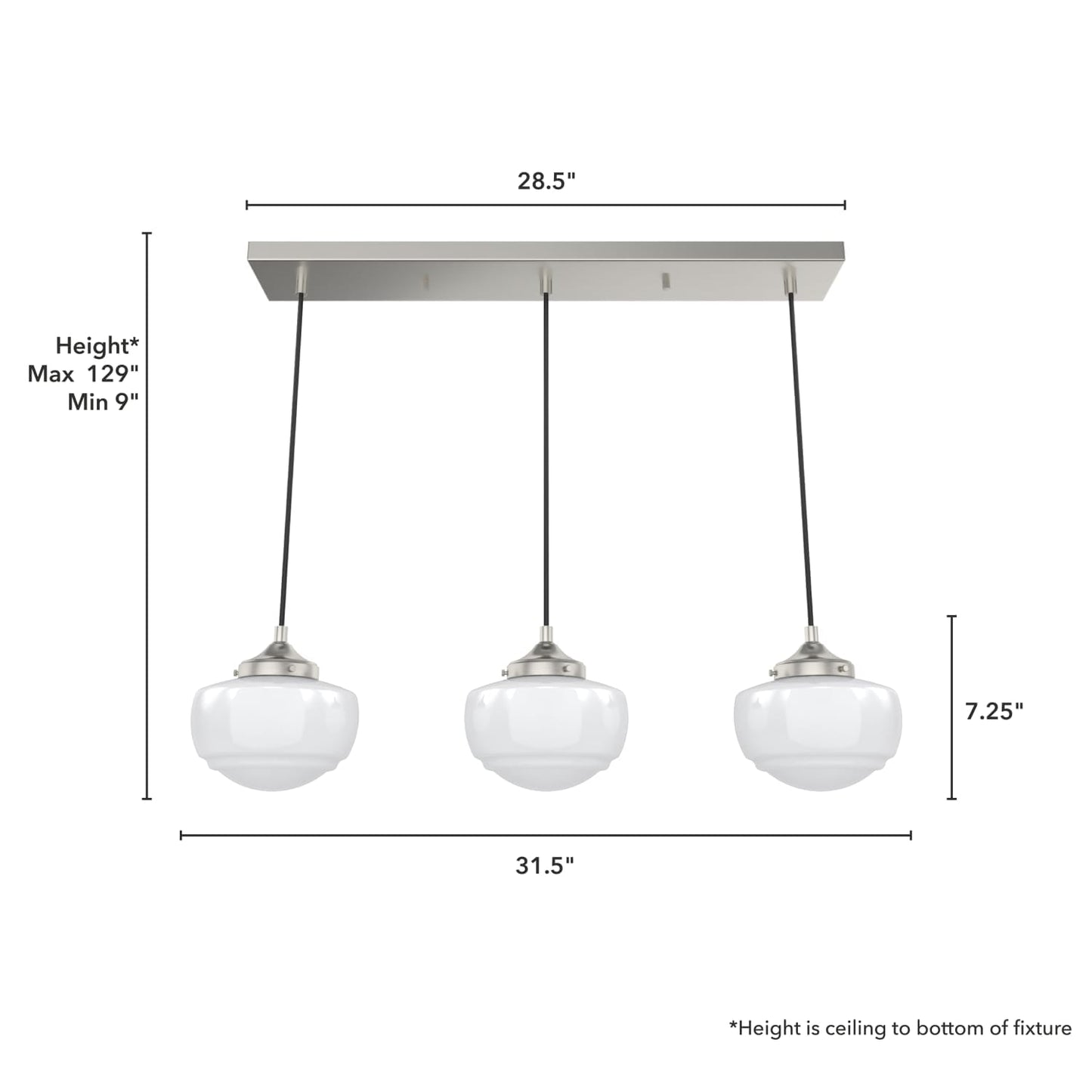 19496_4_saddle_creek_shiny_cased_white_glass_3_light_linear_pendant_cluster-brushed_nickel-dimensiongraphic