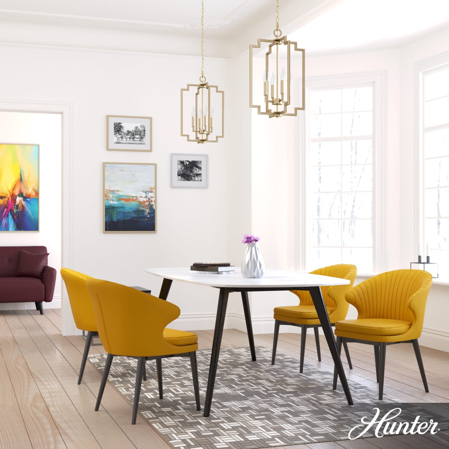 【新品未使用】furnihunterペンダントライト Hunter Zoanne 4 Light Small Pendant Ceiling Light – Hunter Fan
