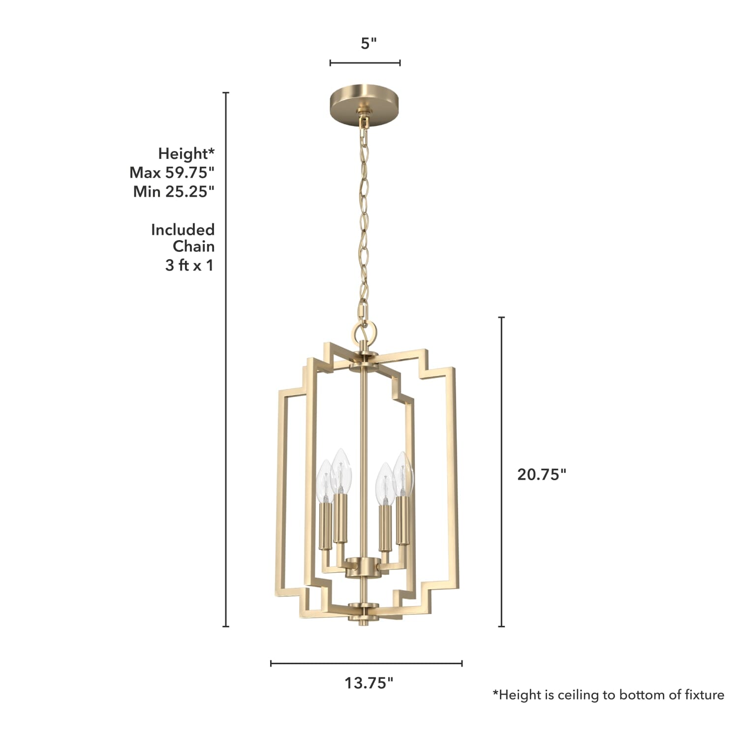 【新品未使用】furnihunterペンダントライト Hunter Zoanne 4 Light Small Pendant Ceiling Light – Hunter Fan