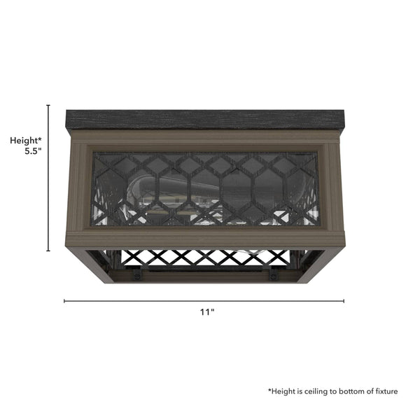 19969_4 chevron flush mount rustic iron dimensiongraphic 