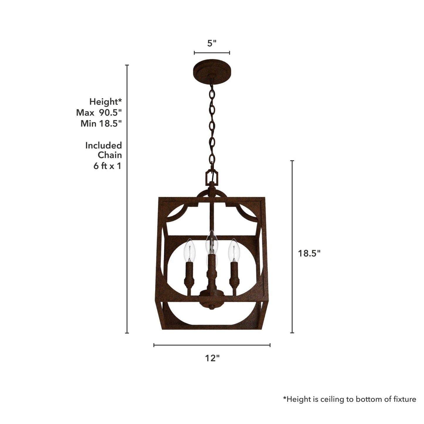 19980_4_highland_hill_4_light_pendant_12_inch-textured_rust-dimensiongraphic