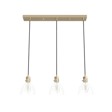 3 Light Van Nuys 3 Linear Cluster Lighting Hunter Alturas Gold - Clear 