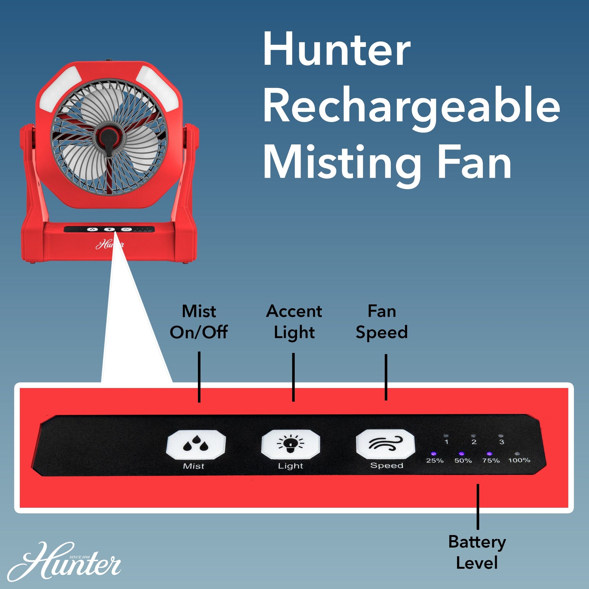 Hunter Rechargeable Misting Fan Service Parts Hunter Pure Air 