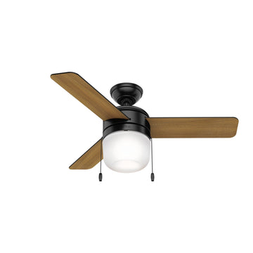 42 inch Acumen with LED Light Ceiling Fans Hunter Matte Black - Matte Black 