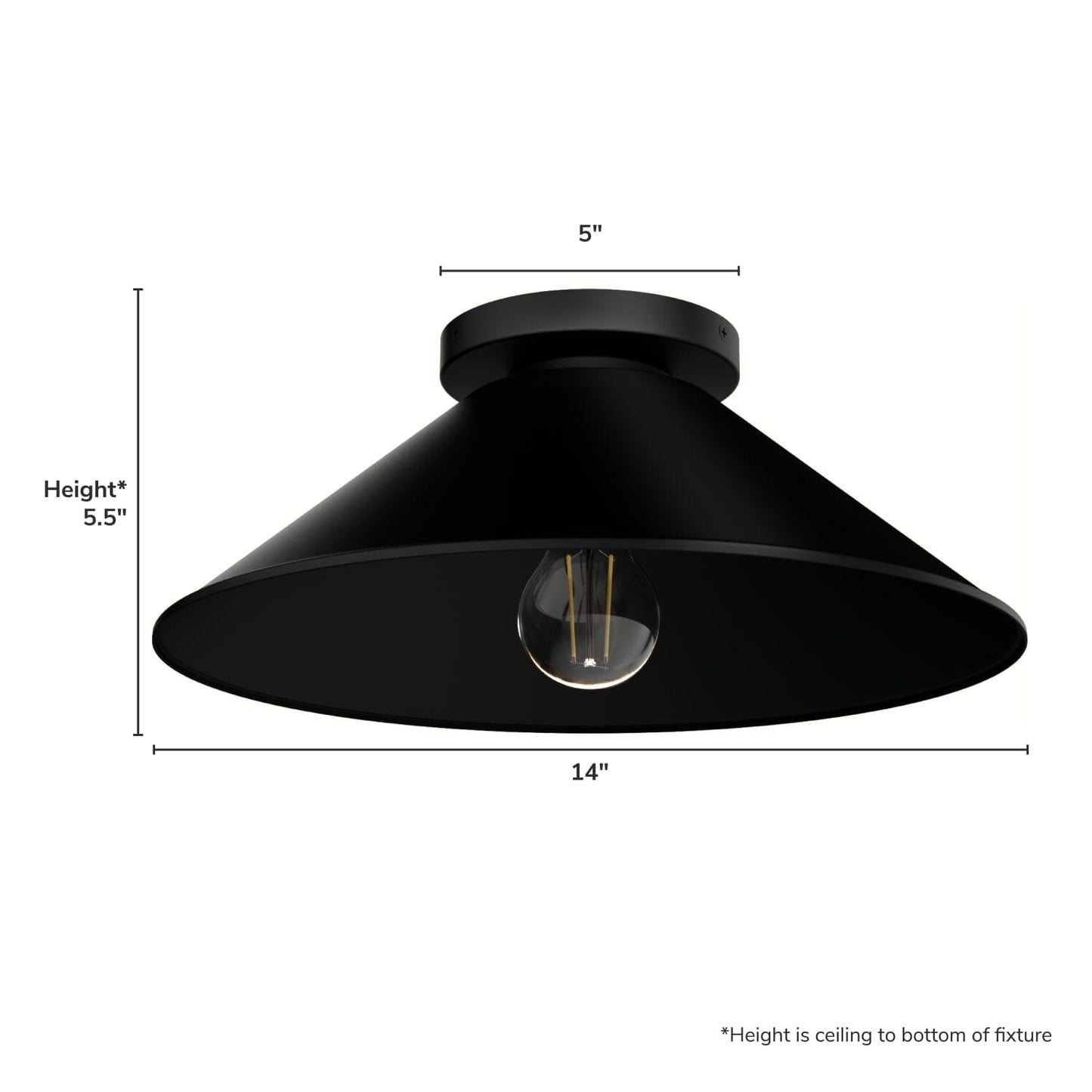 46022_4_skyflow_outdoor_1_light_14_inch_medium_flush_mount-matte_black-dimensiongraphic
