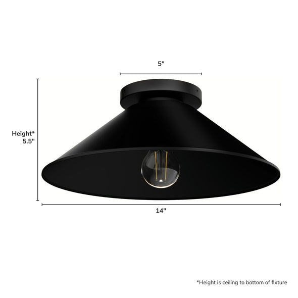 46022_4_skyflow_outdoor_1_light_14_inch_medium_flush_mount-matte_black-dimensiongraphic