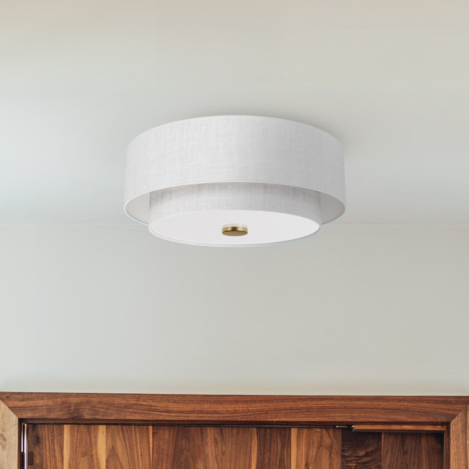 Hunter Brookside 2 Light Medium 13 Inch Flush Ceiling Light