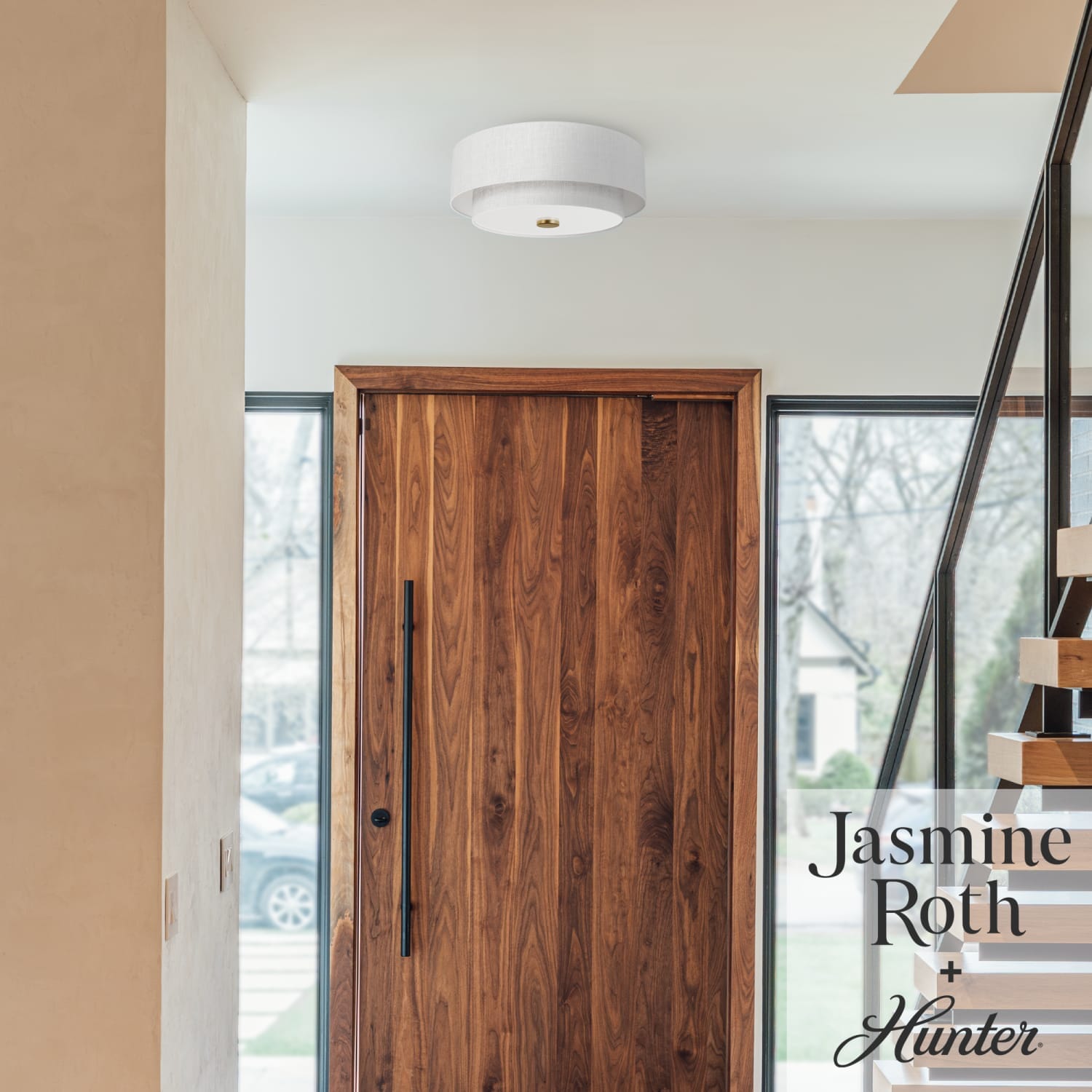 Hunter Brookside 2 Light Medium 13 Inch Flush Ceiling Light