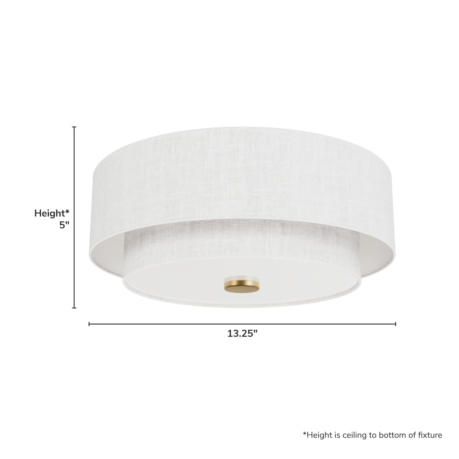 Hunter Brookside 2 Light Medium 13 Inch Flush Ceiling Light