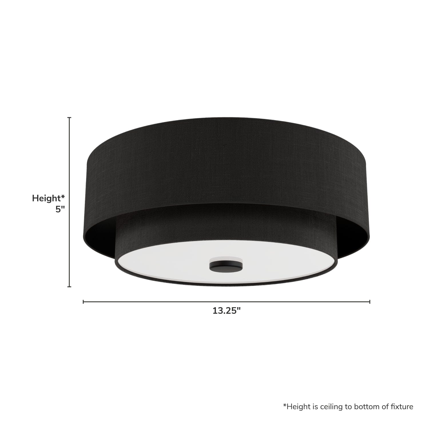 Hunter Brookside 2 Light Medium 13 Inch Flush Ceiling Light