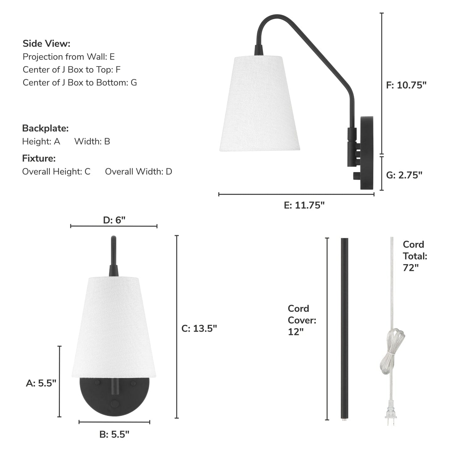 48174_4_valley_park_1_light_large_6_inch_pin_up_sconce-matte_black-dimensiongraphic