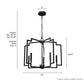 49071_4_5_light_medium_24_inch_chandelier-matte_black-dimensiongraphic