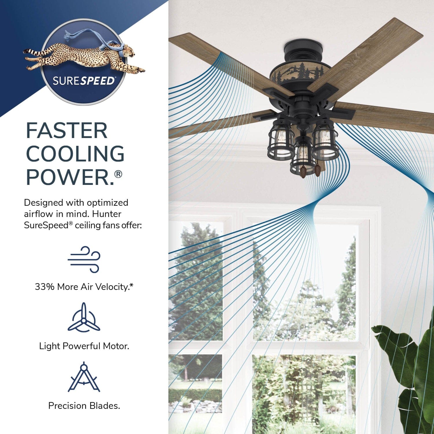 Hunter Mt. Vista with LED Light 52 inch – Hunter Fan