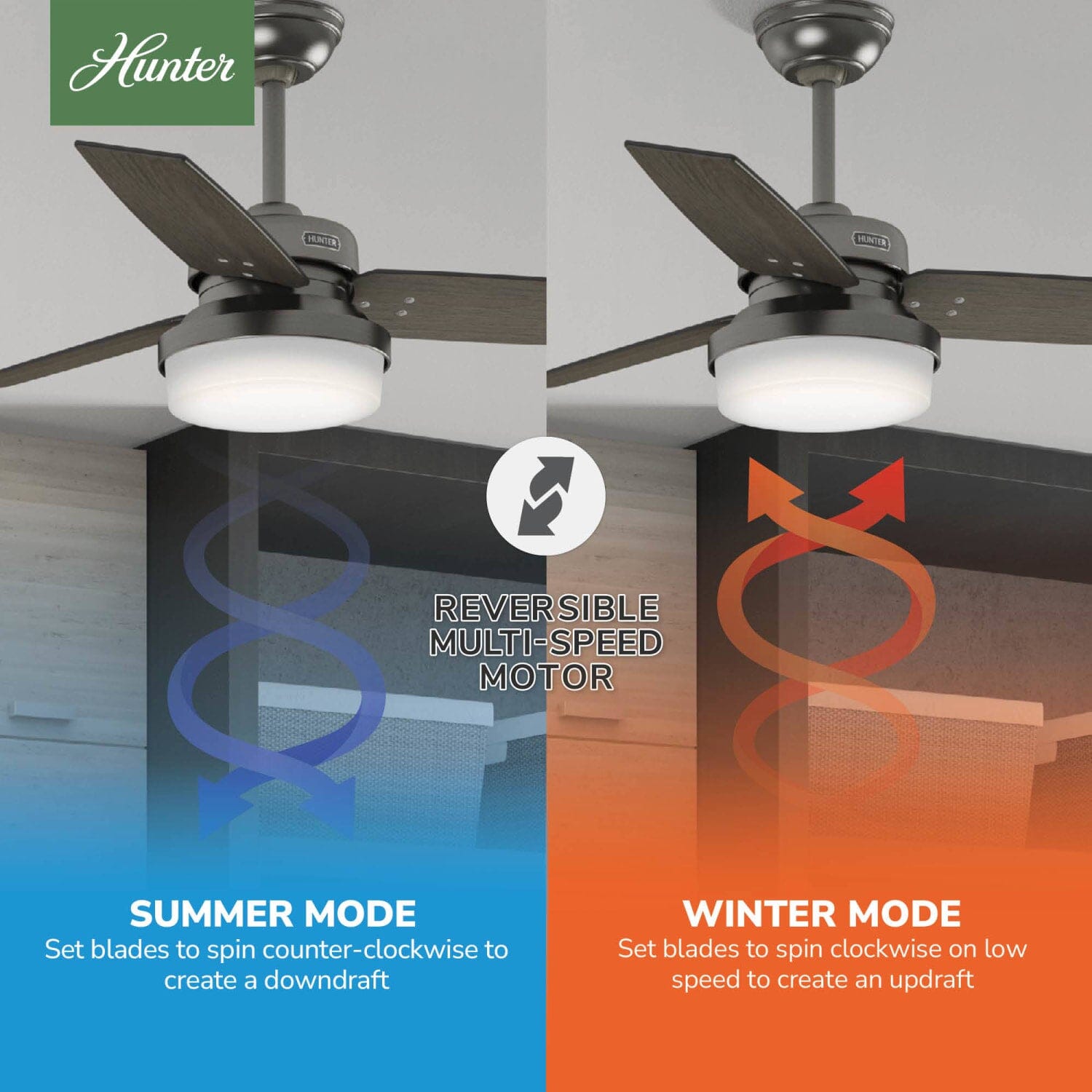 Hunter Sentinel with LED Light 44 inch and Remote – Hunter Fan