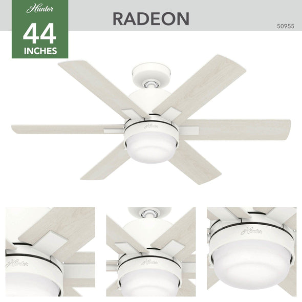 50955_4 44 inch radeon smart fan with led light matte white detailboard