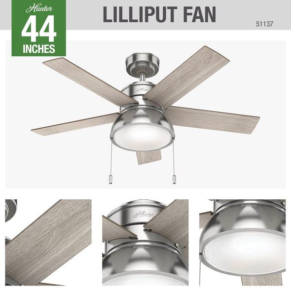 51137_4 44 inch lilliput with led light brushed nickel detailboard