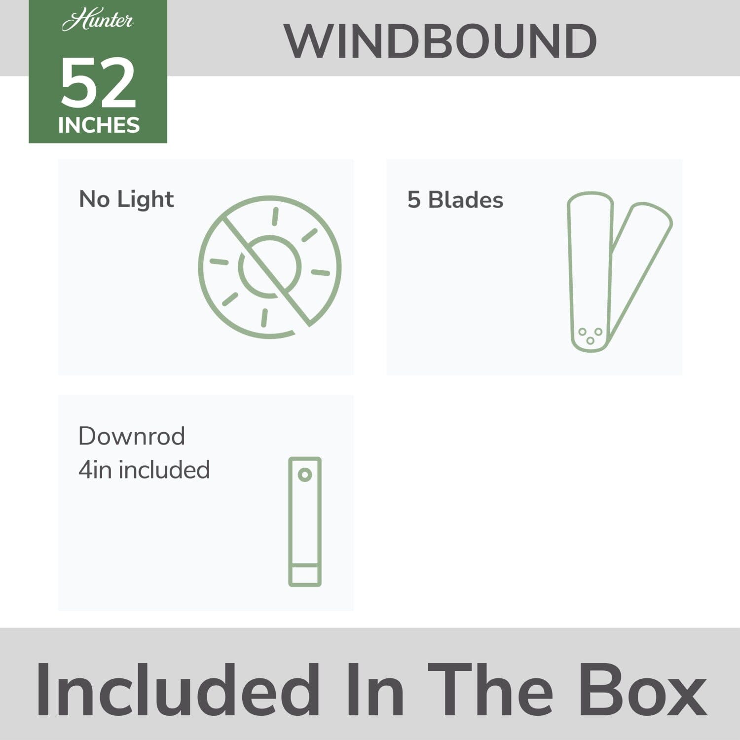 Hunter Windbound Outdoor 52 inch – Hunter Fan
