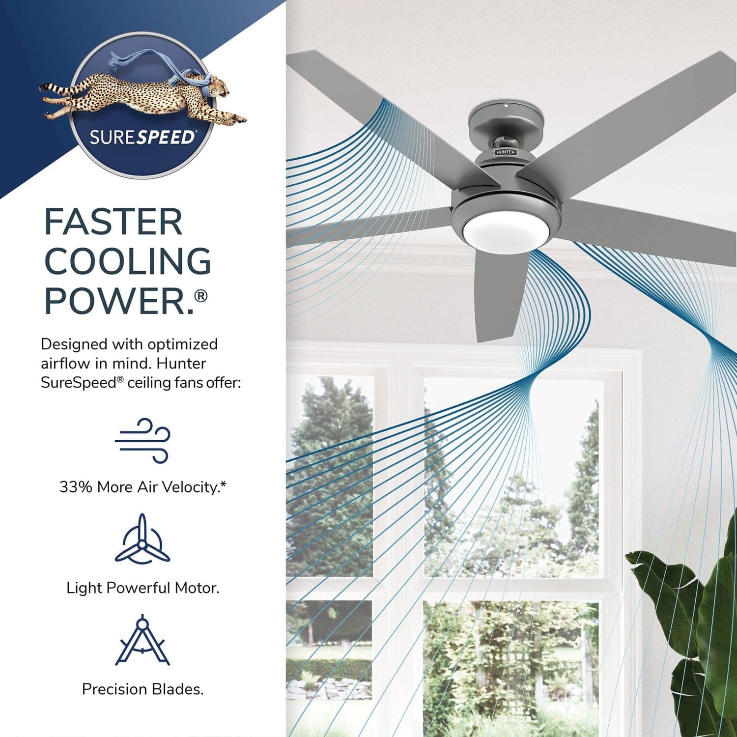 Hunter Zayden with LED Light - 52 inch and Remote – Hunter Fan