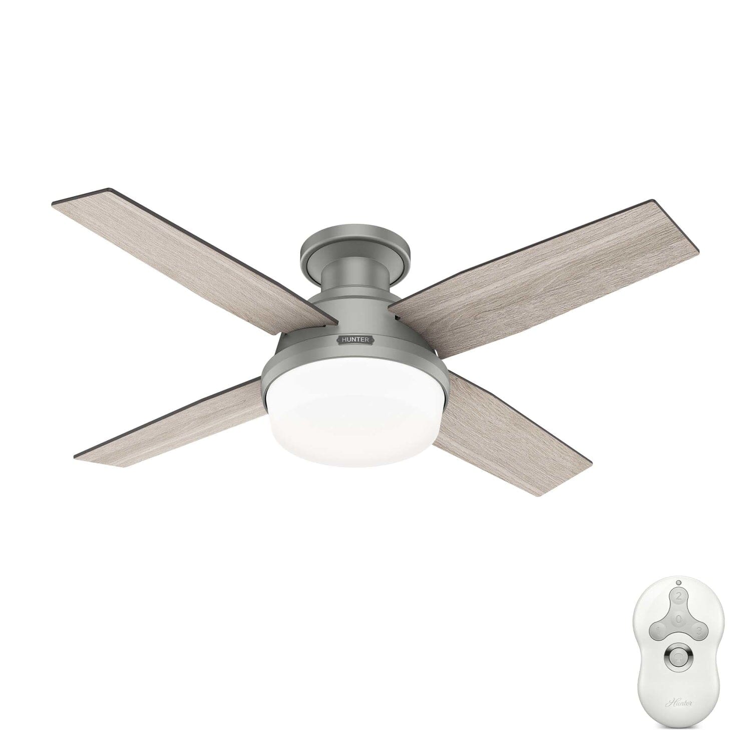 Hunter Dempsey Low Profile with Light 44 inch and Remote – Hunter Fan