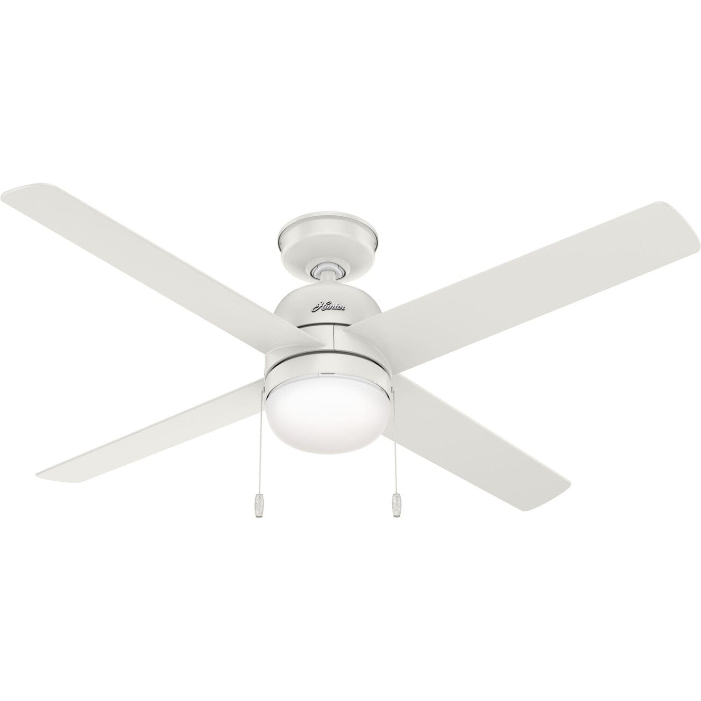 52 Inch Orsini Outdoor with LED Light Ceiling Fans Hunter Fresh White - Fresh White 