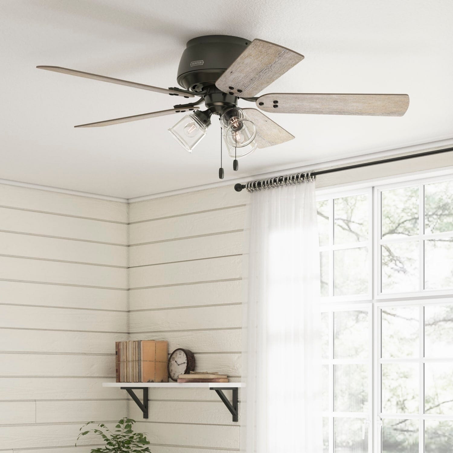 Hunter Shady Grove Low Profile with 3 Lights 52 inch – Hunter Fan