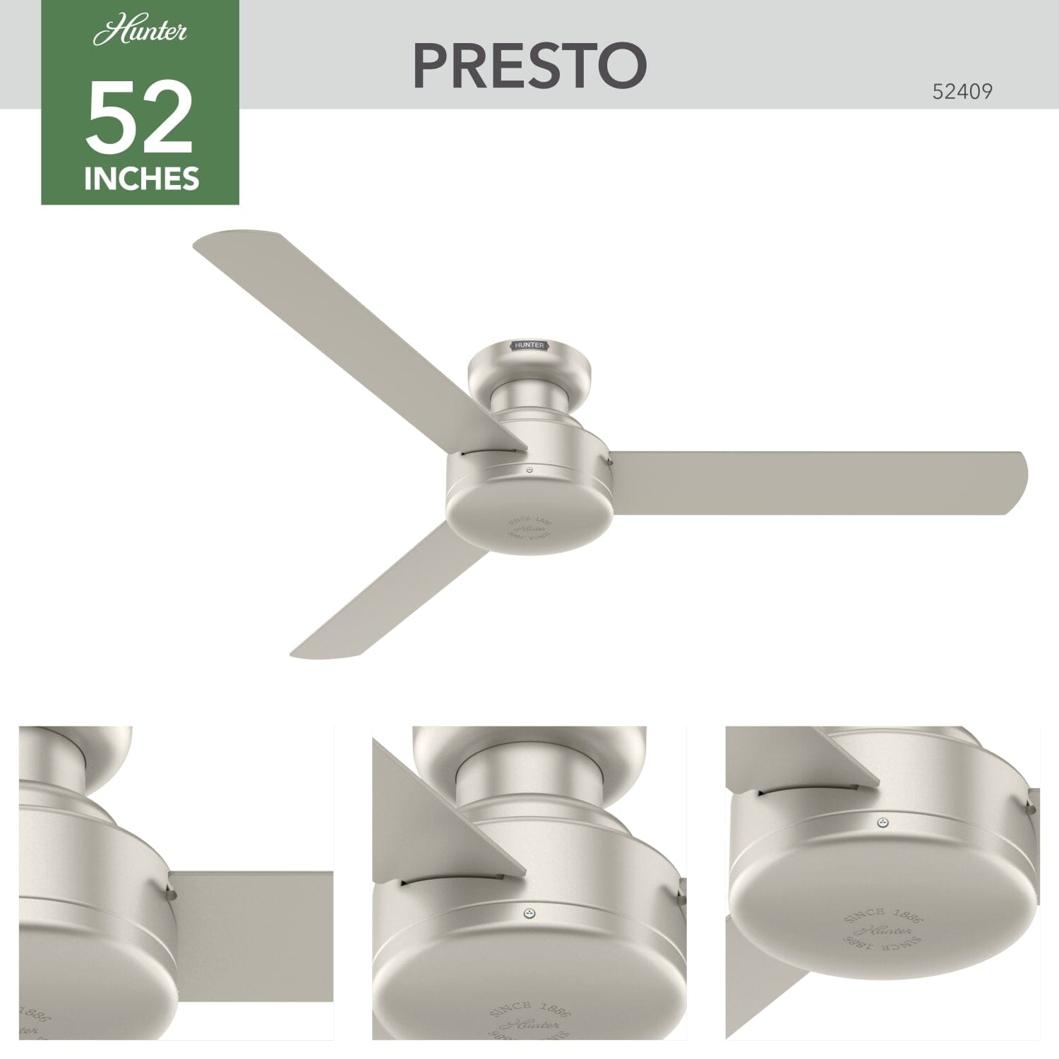 Hunter Presto 52 Ceiling Fan - Thumbnail 5