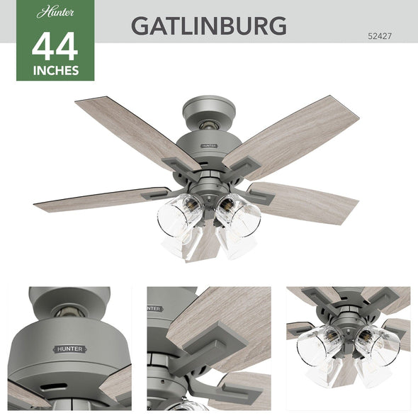 52427_4 gatlinburg with 4 lights 44 inch matte silver detailboard