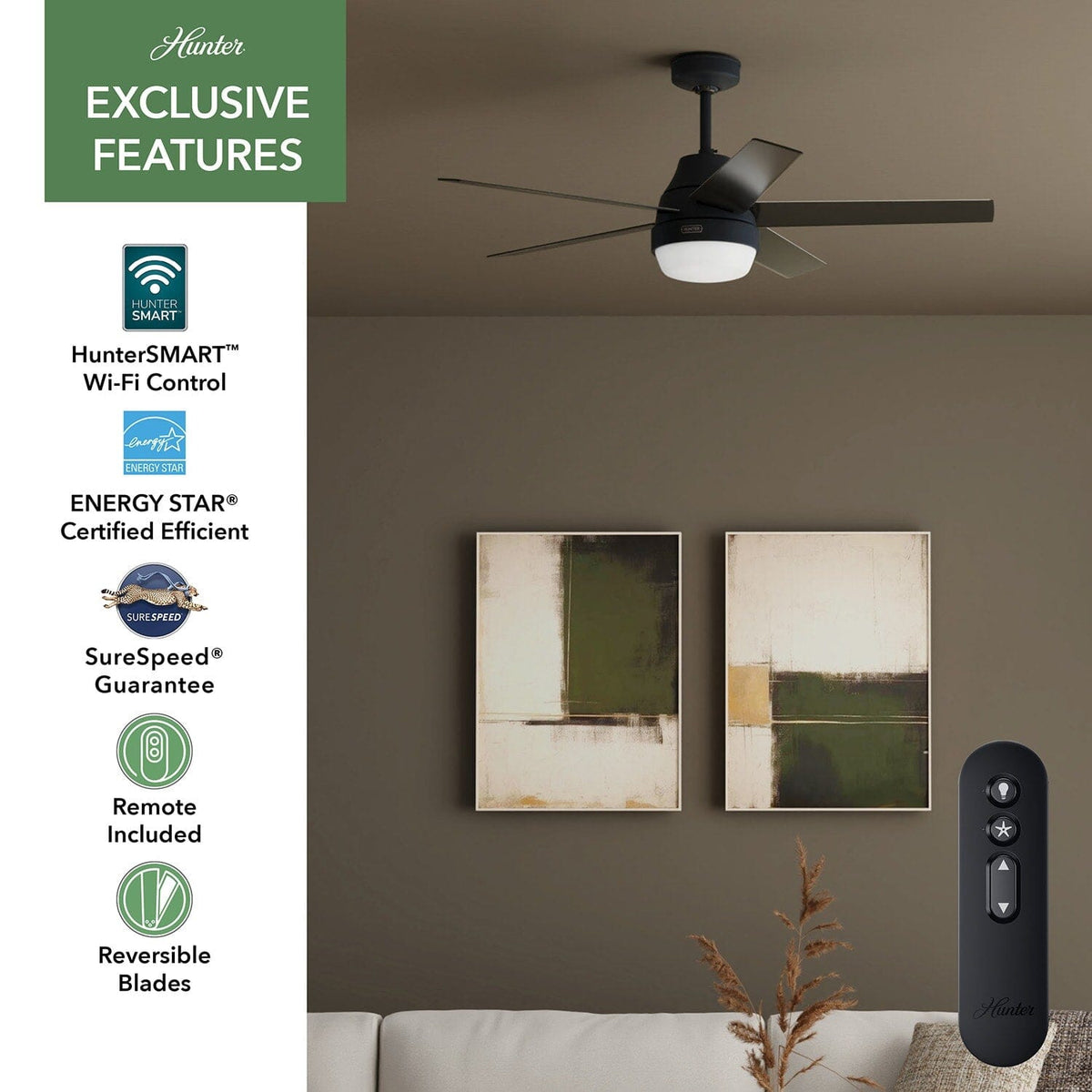 52571_26 aerodyne indoor smart fan with led light 52 inch with remote matte black tech featuresgraphic