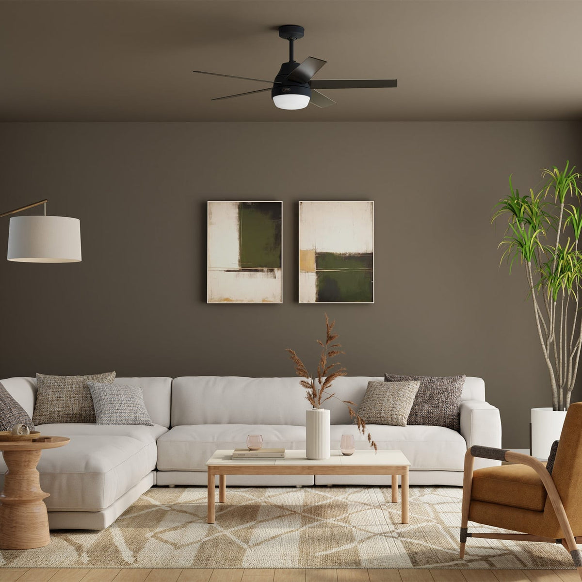 52571_5 aerodyne indoor smart fan with led light 52 inch with remote matte black lifestyleimages1