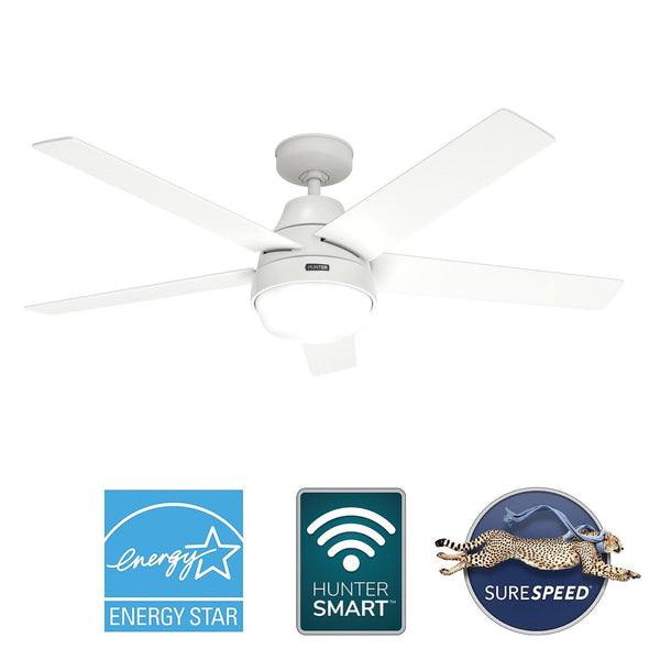 52572_22 aerodyne indoor smart fan with led light 52 inch with remote matte white badgedmainimage