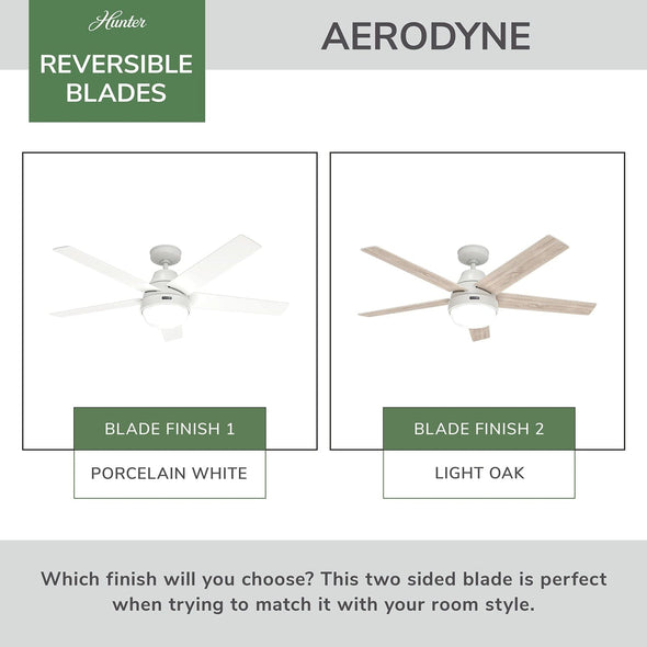 52572_28 aerodyne indoor smart fan with led light 52 inch with remote matte white reversiblebladegraphic