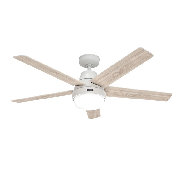 52572_2 aerodyne indoor smart fan with led light 52 inch with remote matte white alternateangle1