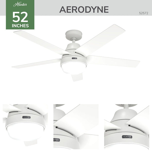 52572_4 aerodyne indoor smart fan with led light 52 inch with remote matte white detailboard