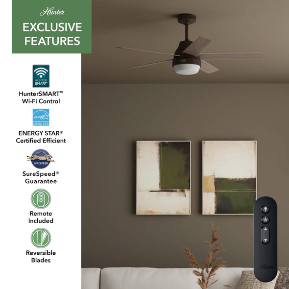 52573_26 aerodyne indoor smart fan with led light 52 inch with remote matte bronze tech featuresgraphic