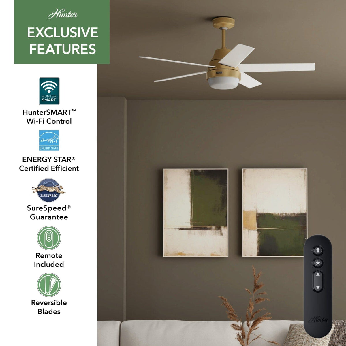 52574_26 aerodyne indoor smart fan with led light 52 inch with remote luxe gold tech featuresgraphic