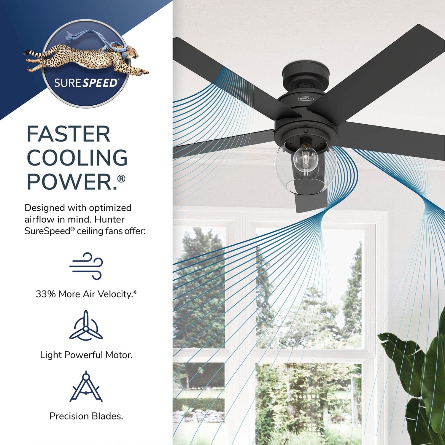 Hunter Xidane with LED Light 52 inch and Remote – Hunter Fan
