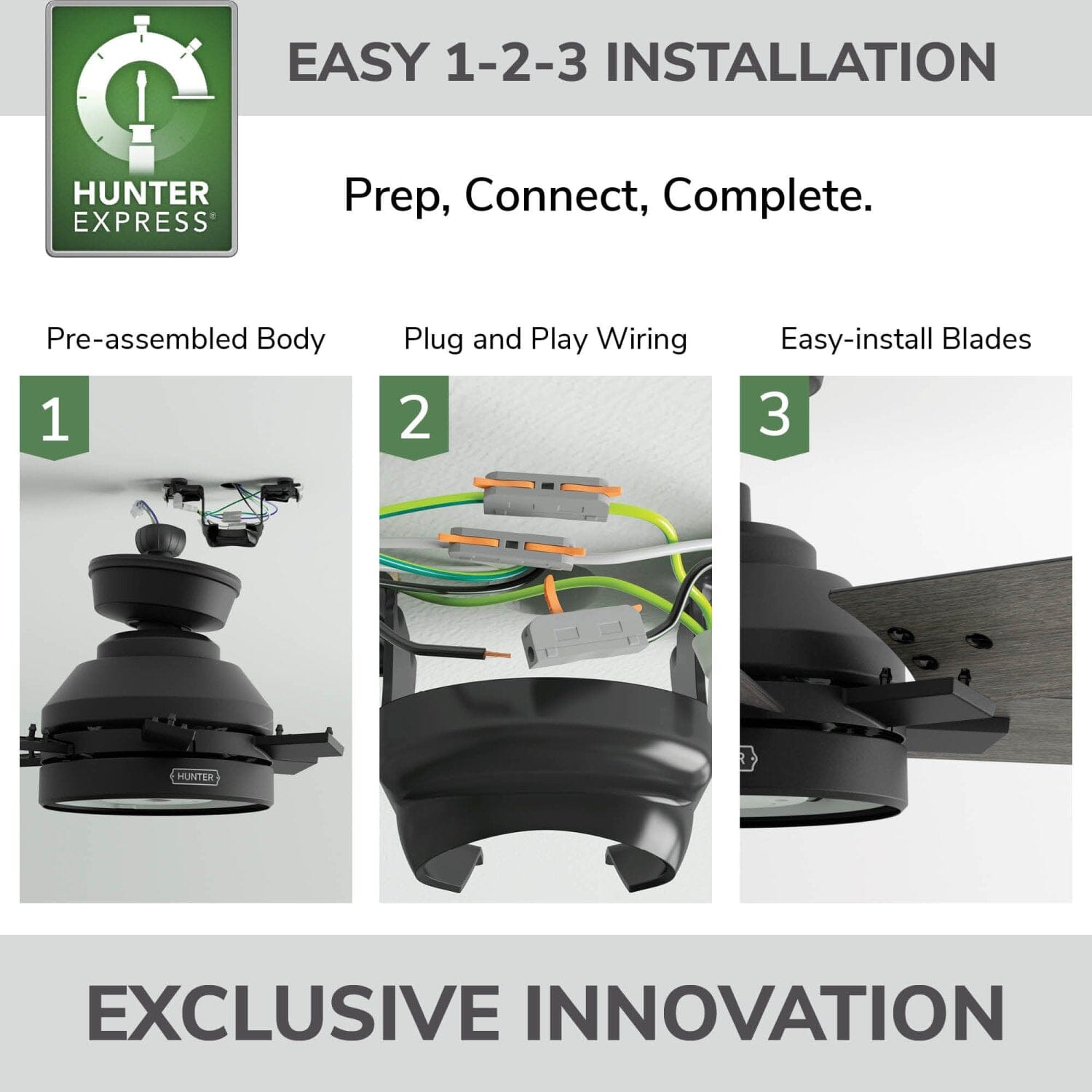 Hunter Georgetown Indoor HunterExpress with LED Light 52 inch with
