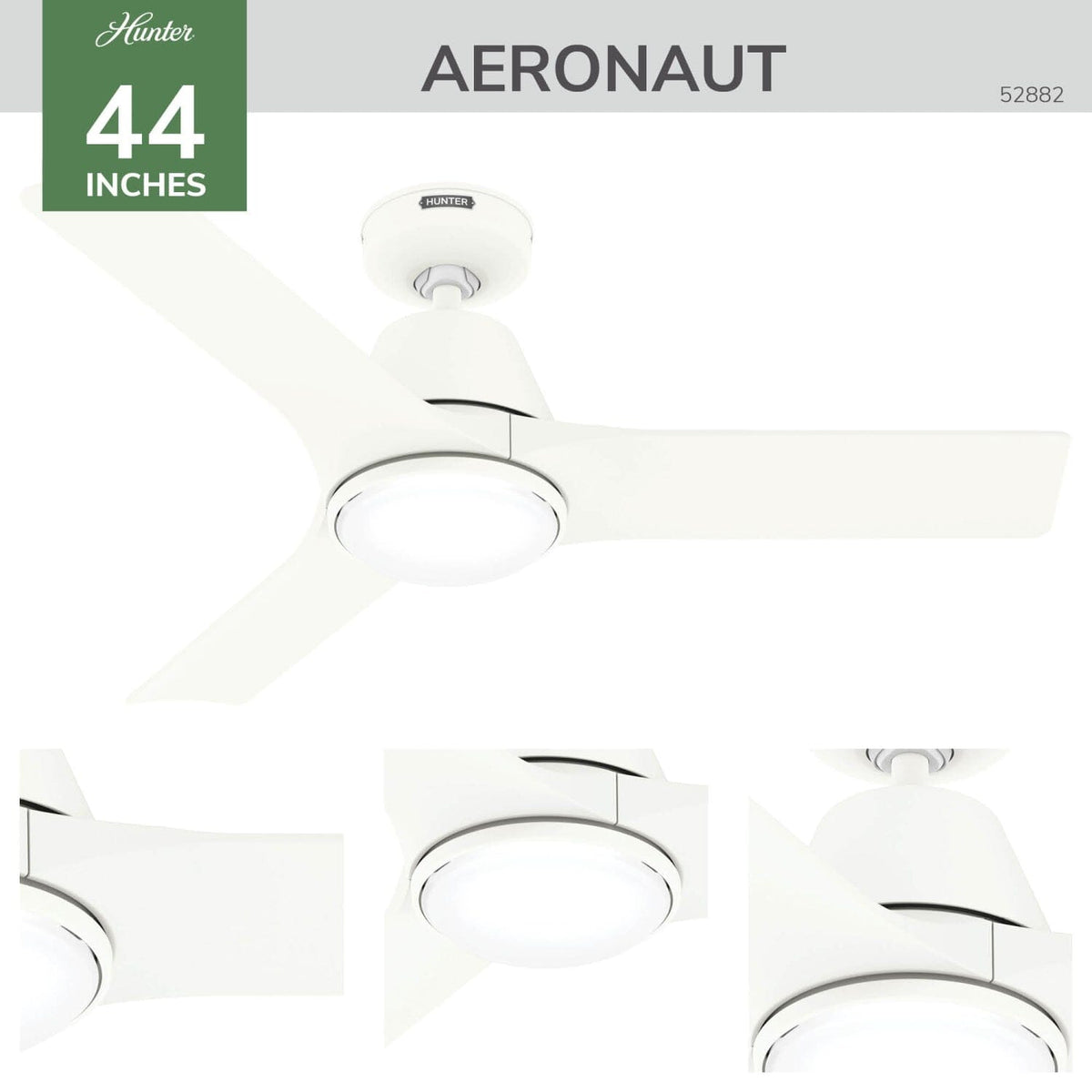 52882_4 aeronaut outdoor smart fan with led light 44 inch with remote matte white detailboard