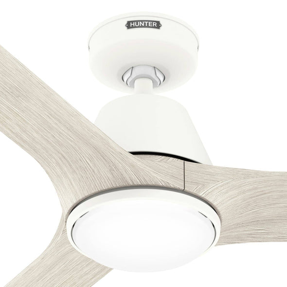 52883_17 aeronaut outdoor smart fan with led light 44 inch with remote matte white fanbody