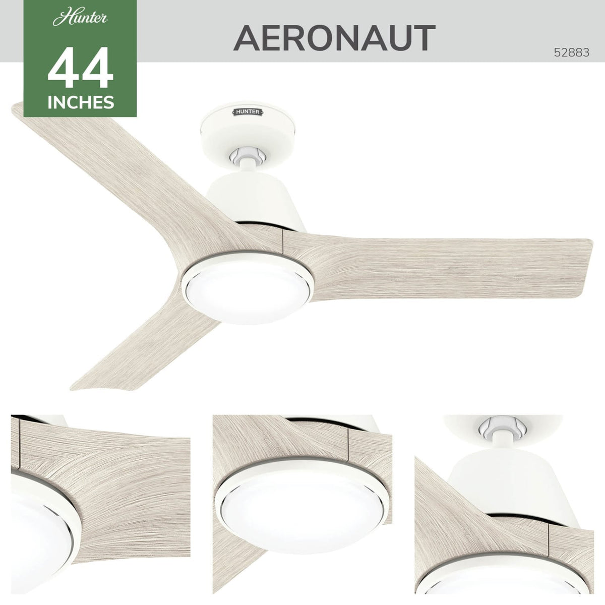 52883_4 aeronaut outdoor smart fan with led light 44 inch with remote matte white detailboard