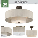 Hunter Brookside Jasmine Roth Indoor Fandelier with LED Light 30 inch ...