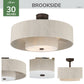 Hunter Brookside Jasmine Roth Indoor Fandelier with LED Light 30 inch ...