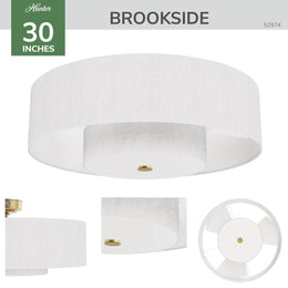 Hunter Brookside Jasmine Roth Indoor Fandelier with LED Light 30 inch ...
