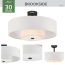 Hunter Brookside Jasmine Roth Indoor Fandelier with LED Light 30 inch ...